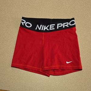 Nike Red Shorts with Black Waistband